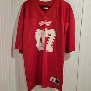 Budweiser Y2K Red Men's Football Jersey Size Large 07